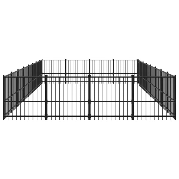 Outdoor-Hundezwinger Stahl 30,11 m²
