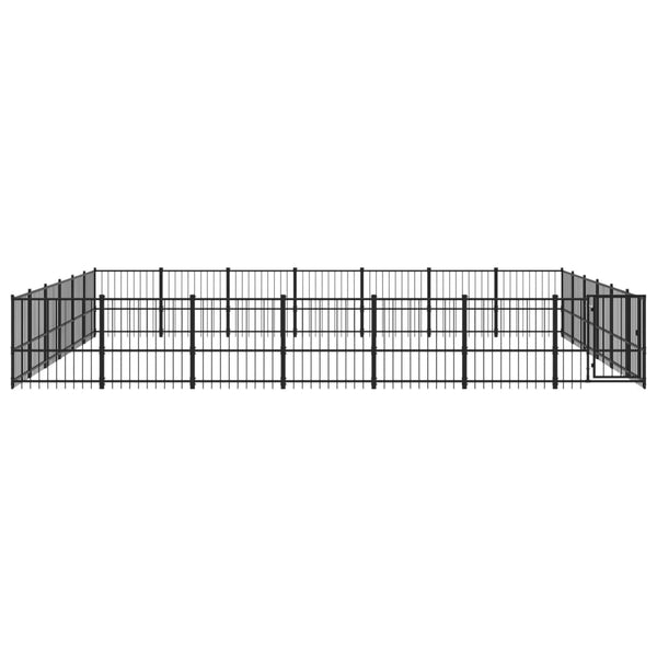 Outdoor-Hundezwinger Stahl 39,52 m²