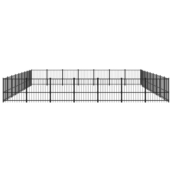 Outdoor-Hundezwinger Stahl 59,28 m²
