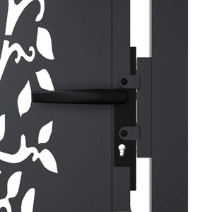 vidaXL Portail de jardin anthracite 100x75 cm acier motif arbre