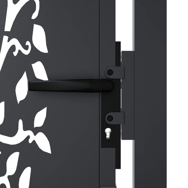 vidaXL Portail de jardin anthracite 100x75 cm acier motif arbre