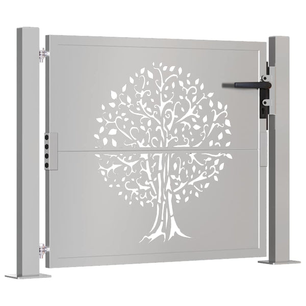 Gartentor 100x100 cm Cortenstahl Baumdesign