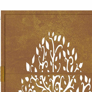 Gartentor 100x100 cm Cortenstahl Baumdesign