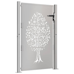 Gartentor 100x150 cm Cortenstahl Baumdesign
