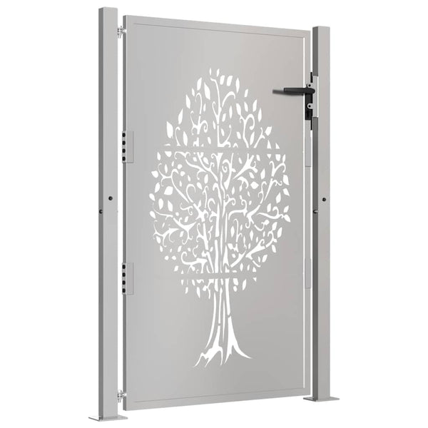 Gartentor 100x150 cm Cortenstahl Baumdesign