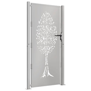 Gartentor 100x200 cm Cortenstahl Baumdesign