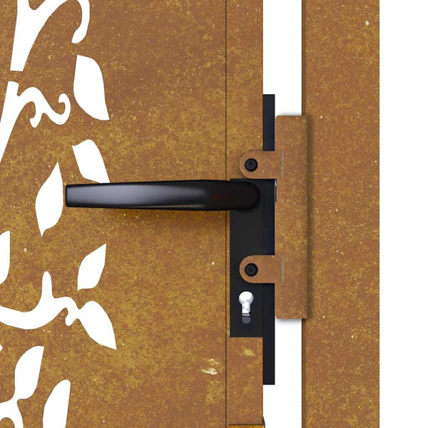 Gartentor 100x200 cm Cortenstahl Baumdesign