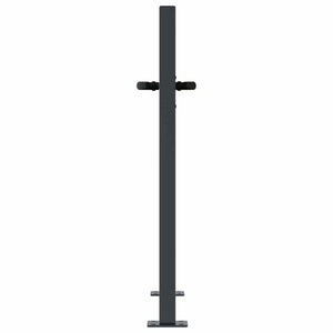 Gartentor Anthrazit 100x75 cm Stahl Gras-Design