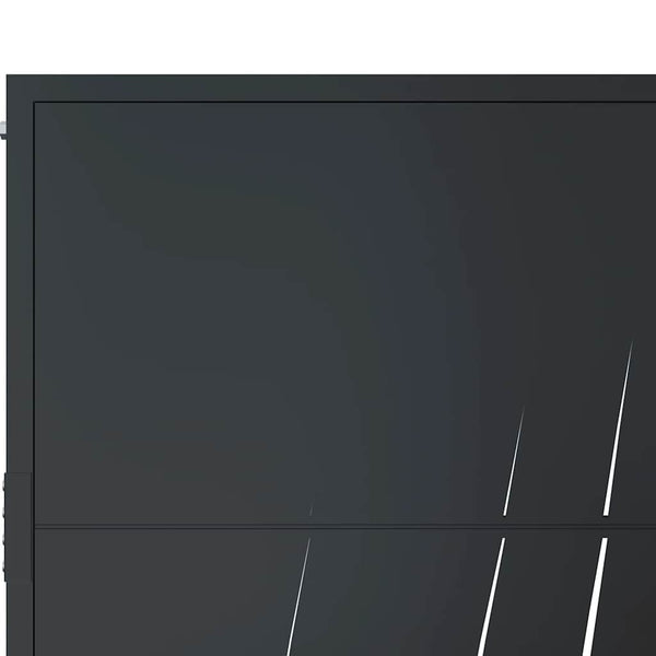 Gartentor Anthrazit 100x75 cm Stahl Gras-Design