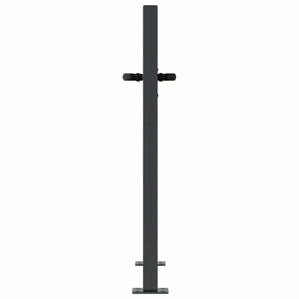 Gartentor Anthrazit 100x100 cm Stahl Gras-Design