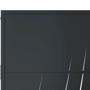 Gartentor Anthrazit 100x100 cm Stahl Gras-Design