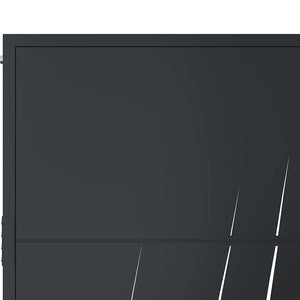 Gartentor Anthrazit 100x125 cm Stahl Gras-Design