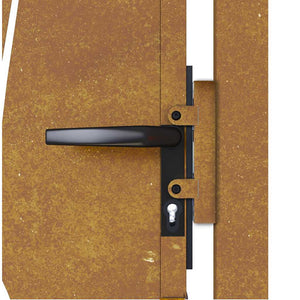 Gartentor 100x75 cm Cortenstahl Gras-Design