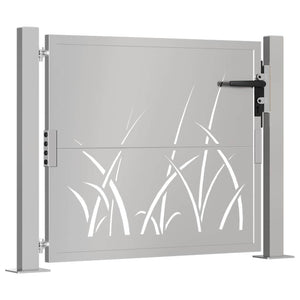 Gartentor 100x100 cm Cortenstahl Gras-Design