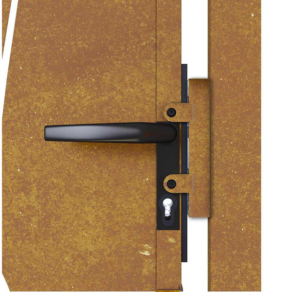 Gartentor 100x100 cm Cortenstahl Gras-Design