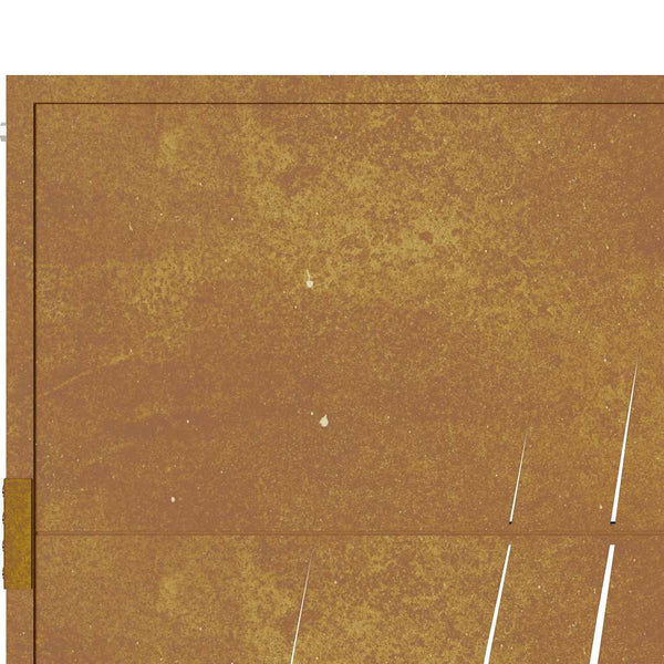 Gartentor 100x125 cm Cortenstahl Gras-Design