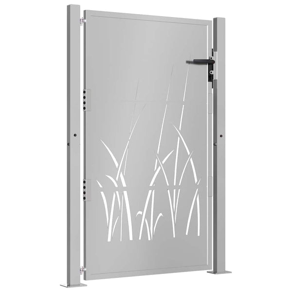 Gartentor 100x150 cm Cortenstahl Gras-Design