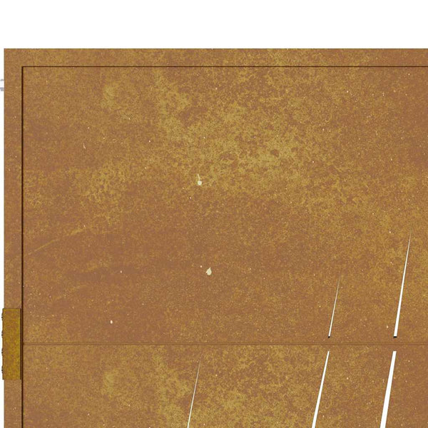 Gartentor 100x150 cm Cortenstahl Gras-Design