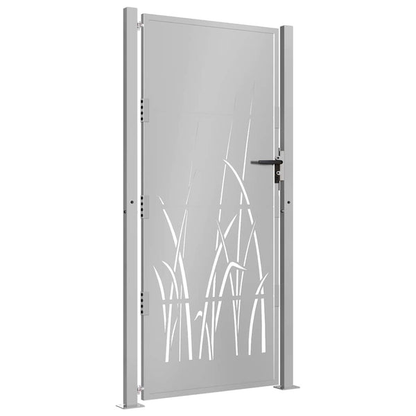 Gartentor 100x175 cm Cortenstahl Gras-Design