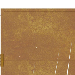Gartentor 100x175 cm Cortenstahl Gras-Design