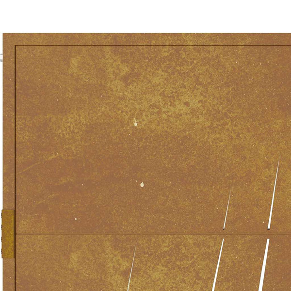 Gartentor 100x175 cm Cortenstahl Gras-Design