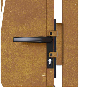 Gartentor 100x175 cm Cortenstahl Gras-Design