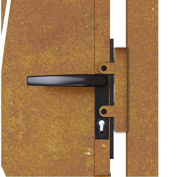 Gartentor 100x175 cm Cortenstahl Gras-Design