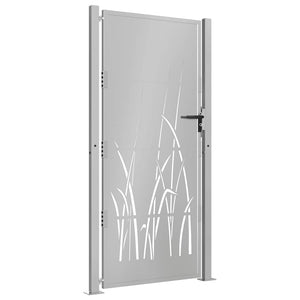 Gartentor 100x200 cm Cortenstahl Gras-Design