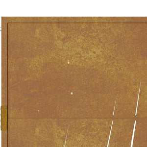 Gartentor 100x200 cm Cortenstahl Gras-Design