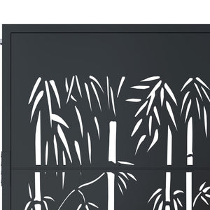 Gartentor Anthrazit 100x125 cm Stahl Bambus-Design