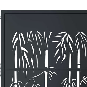 Gartentor Anthrazit 100x200 cm Stahl Bambus-Design