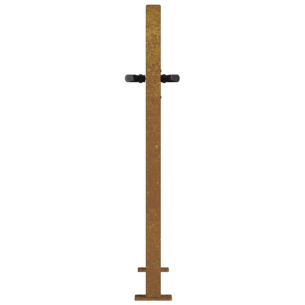 Gartentor 100x75 cm Cortenstahl Bambus-Design
