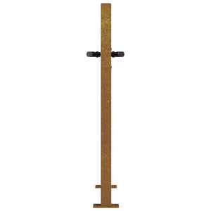 Gartentor 100x100 cm Cortenstahl Bambus-Design