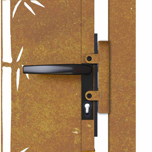 Gartentor 100x100 cm Cortenstahl Bambus-Design