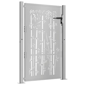 Gartentor 100x150 cm Cortenstahl Bambus-Design