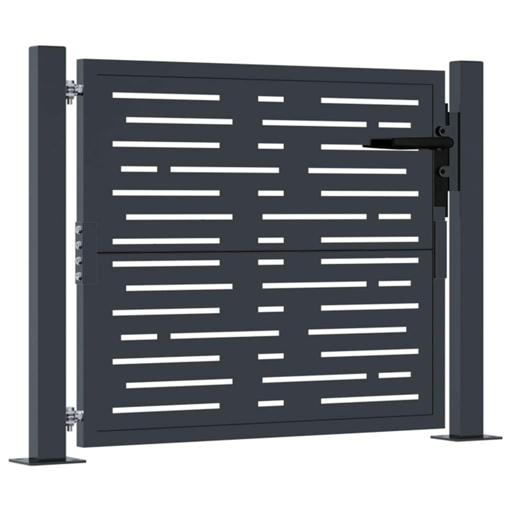 vidaXL Portail de jardin anthracite 100x75 cm acier design carré