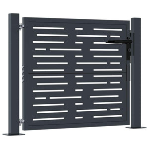 Gartentor Anthrazit 100x75 cm Stahl Quadratisches Design