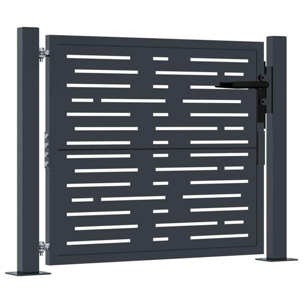 Gartentor Anthrazit 100x75 cm Stahl Quadratisches Design