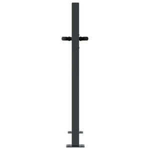 Gartentor Anthrazit 100x75 cm Stahl Quadratisches Design