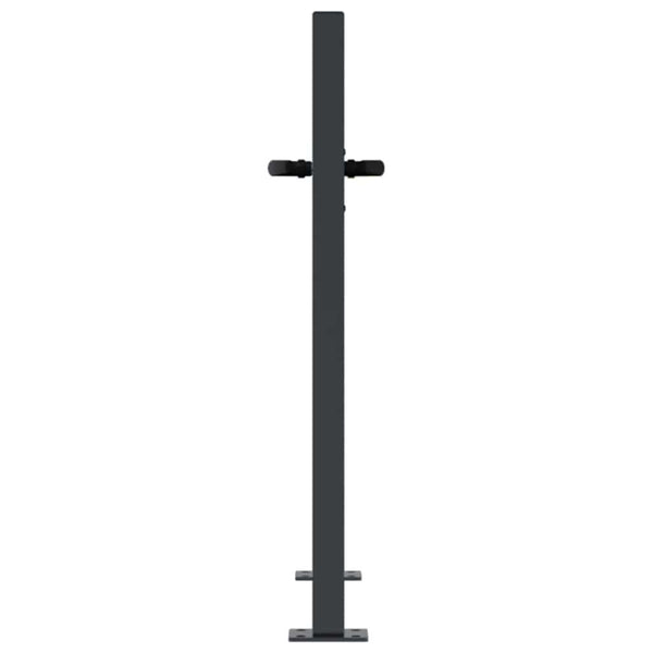 Gartentor Anthrazit 100x75 cm Stahl Quadratisches Design