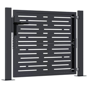 Gartentor Anthrazit 100x75 cm Stahl Quadratisches Design