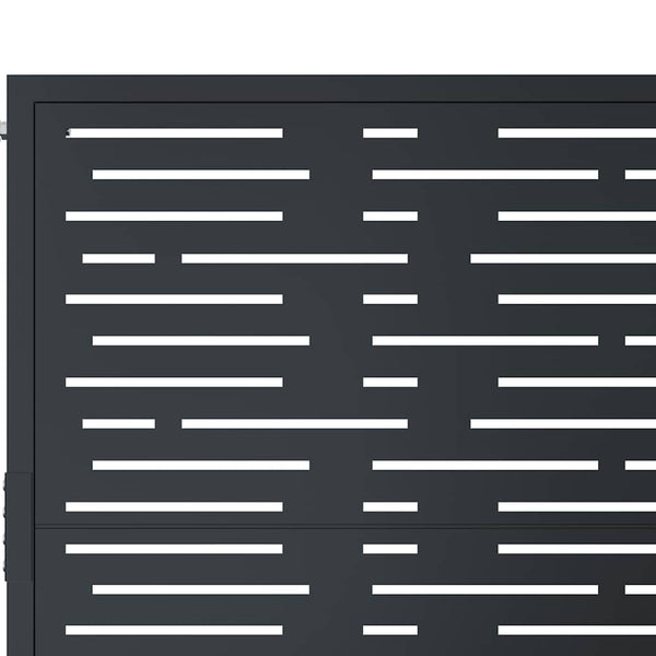 Gartentor Anthrazit 100x75 cm Stahl Quadratisches Design