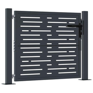 Gartentor Anthrazit 100x100 cm Stahl Quadratisches Design