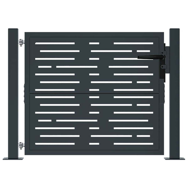 Gartentor Anthrazit 100x100 cm Stahl Quadratisches Design