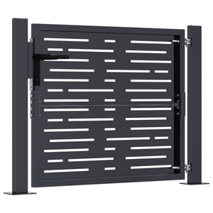 Gartentor Anthrazit 100x100 cm Stahl Quadratisches Design