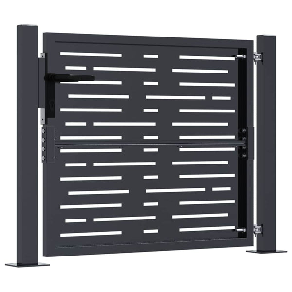Gartentor Anthrazit 100x100 cm Stahl Quadratisches Design