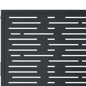 Gartentor Anthrazit 100x100 cm Stahl Quadratisches Design