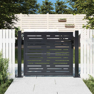Gartentor Anthrazit 100x100 cm Stahl Quadratisches Design
