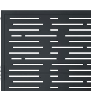 Gartentor Anthrazit 100x125 cm Stahl Quadratisches Design