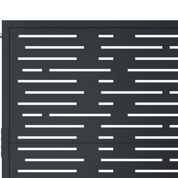 Gartentor Anthrazit 100x125 cm Stahl Quadratisches Design